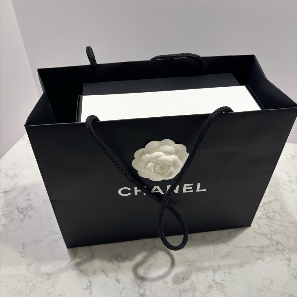 Chanel Black Leather Beaded CC Logo‎ Block Heel Mule Sandals 36.5 Made in Italy - Picture 15 of 16